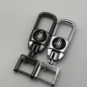 Lincoln High Quality Metal Keychain - Perfect Gift for Lincoln Lovers - Chrome and Black Color