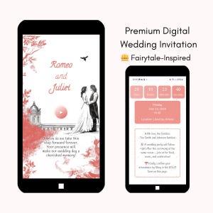 Interactive & Personalized Wedding Invitation Website with Music, RSVP, Voice Guestbook, Countdown | Fairytale-Inspired | Fully Done-for-You