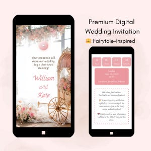 Site de convite de casamento interativo e personalizado com música, confirmação de presença, livro de visitas por voz e contagem regressiva | Inspirado em contos de fadas | Totalmente pronto para você