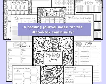 Printable Romantasy Reading Journal: Book Tracker, Reading Challenge (Digital Download)