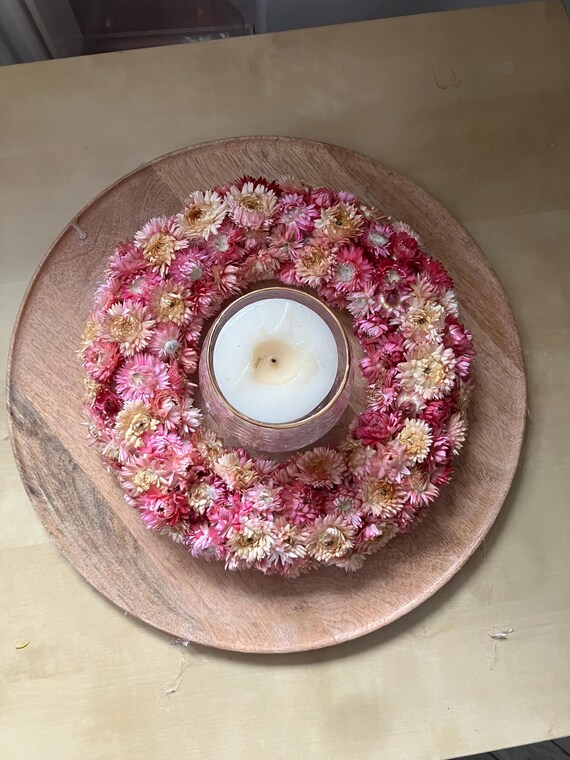 Dried flower wreath, Natural centerpiece, Spring Wall Decor, Rustic Home Decoration