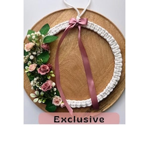 Romantic Wreath, Unique Floral Wall Hanging,  Rustical decoration