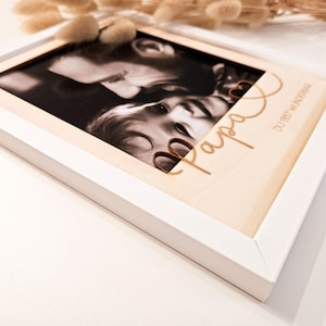 Bilderrahmen Passepartout Papa als personalisiertes Geschenk zum Vatertag, als Fotogeschenk zur Geburt oder als Geschenk zum Geburtstag