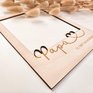 Bilderrahmen Passepartout Papa als personalisiertes Geschenk zum Vatertag, als Fotogeschenk zur Geburt oder als Geschenk zum Geburtstag