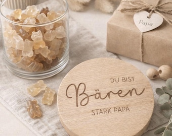 Gift jar for Dad – “You are super strong, Dad” – Gift for Father's Day, birthday or birth, Christmas