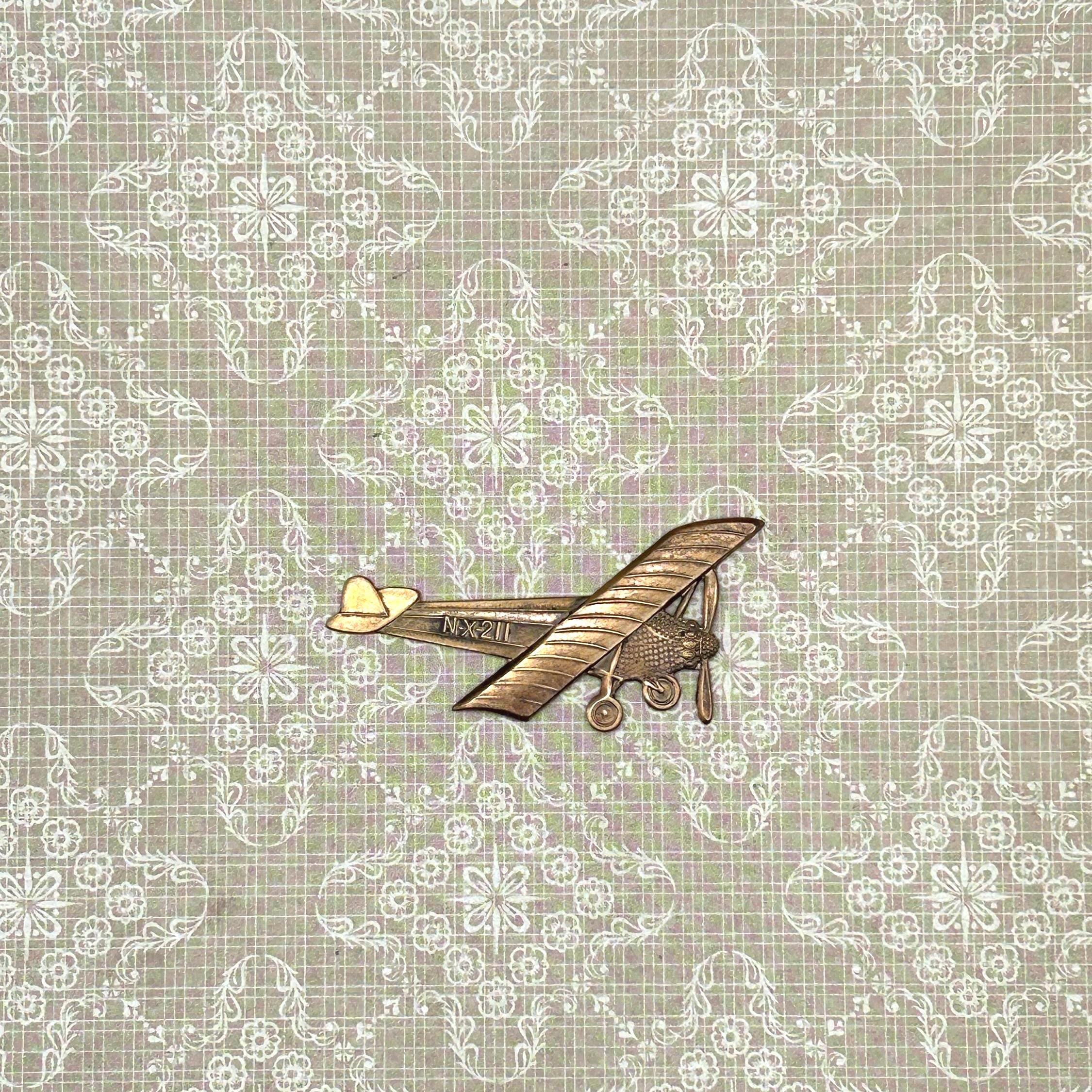 Vintage Brass Airplane Finding - Etsy
