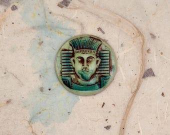 Cabujón del Rey Tut del Renacimiento Egipcio Vintage
