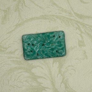 Vintage Peking Glass Green Cabochon