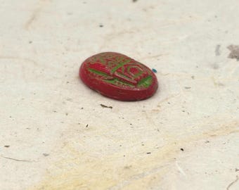 Cabujón de escarabajo del Renacimiento egipcio vintage