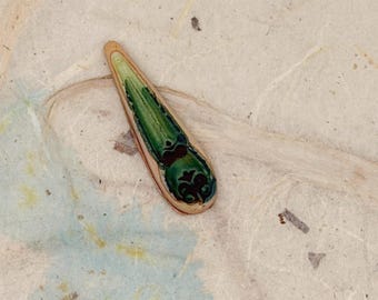 Vintage Czech Glass Scarab Cabochon