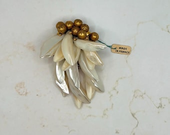 Broche vintage de madrepérola