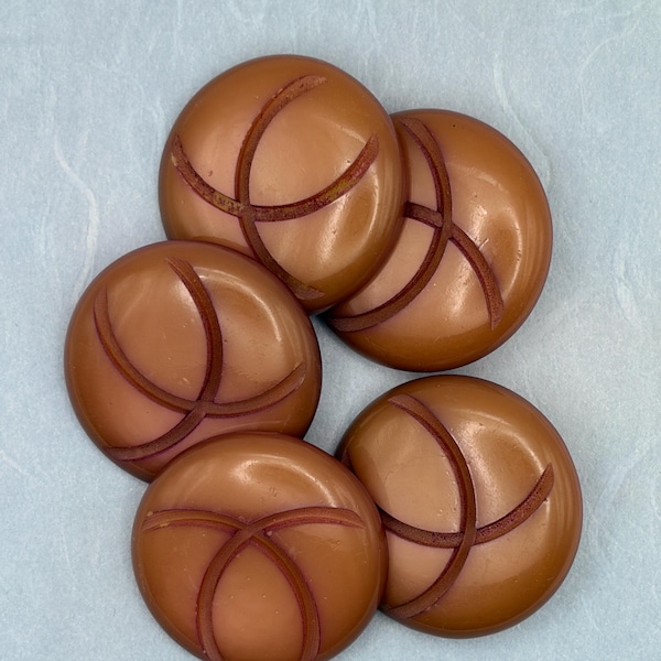 Vintage Brown Plastic Buttons
