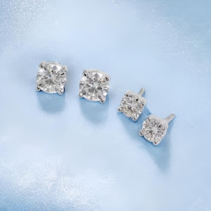Moissanite 925 Sterling Silver Stud Earrings