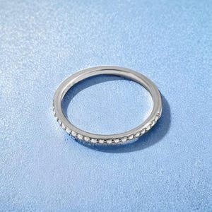 Eternity Moissanite Ring 925 Sterling Silver