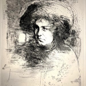 William Patterson—Portrait with Hat—Large Etching and Aquatint—Signed AP