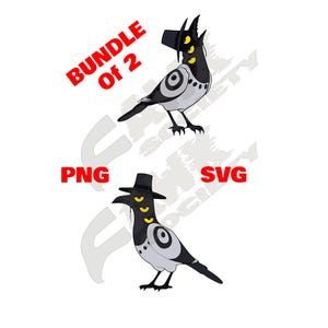 Sussy Demon Bird SVG PNG Bundle | Chibi Bird Clipart (Digital Download)
