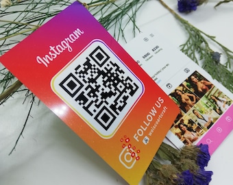 Instagram Metal Business Cards Printing - 2 Sided -  IG Influencer, Followers