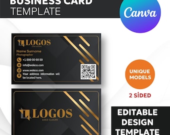 Minimalist Business Card Template • Editable Canva Business Card • Printable Business Card Design
