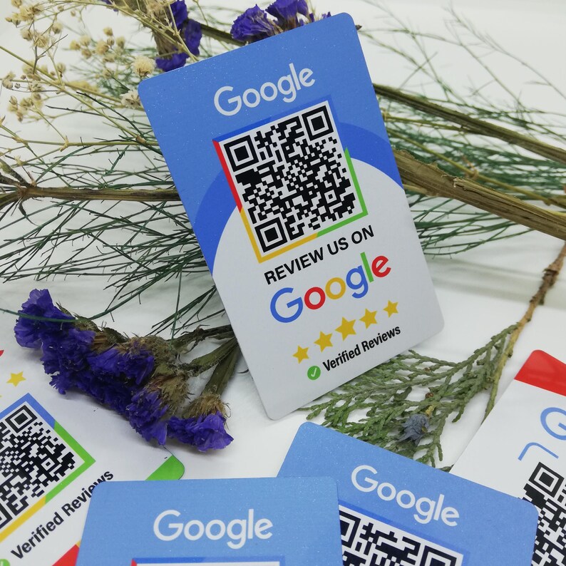 Google Review Rating QR Code Metal Business Card Printing - 2 Sided ...