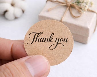 Kraft Custom Labels- Custum Size Stickers, Kraft Sticker Printing, mandmade by Thank You, Homemade with Love, Personalize