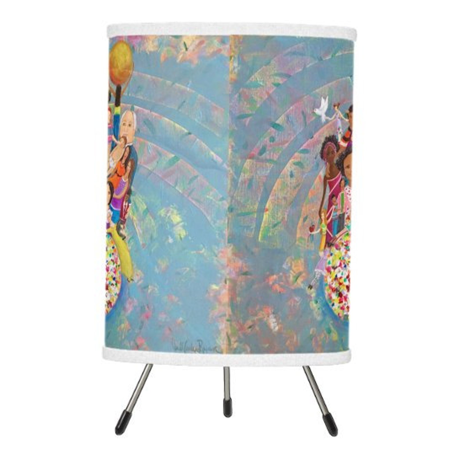 Uplift Whimsical Art Tripod or Desk Lamp Shade Included | Etsy