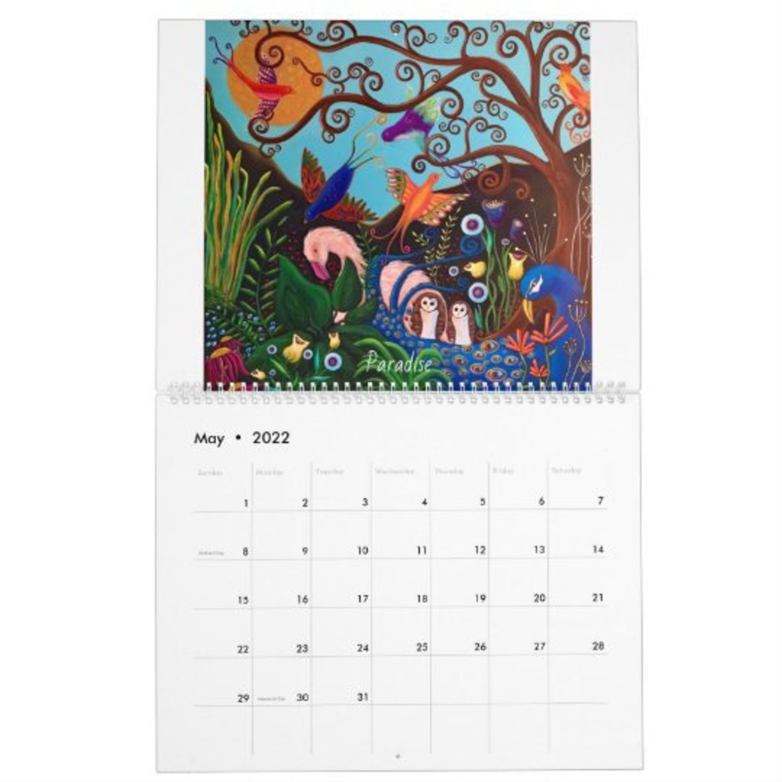 2022 Large Art Wall Calendar 12 Original Artworks Etsy