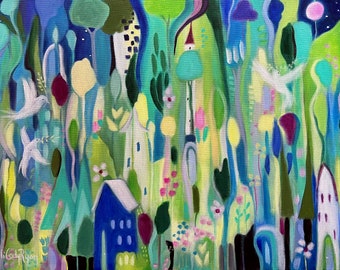 Whimsical, Colorful Landscape Print, 4 Sizes!