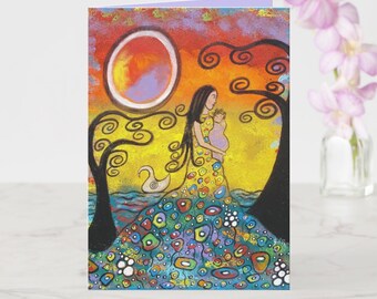 Whimsical Art Mother's Day Greeting Card, Can Be Customized for Any Occasion!