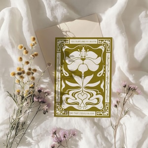 Muttertagskarte zum Ausdrucken – Bloom and Roots Boho-Folk-Design