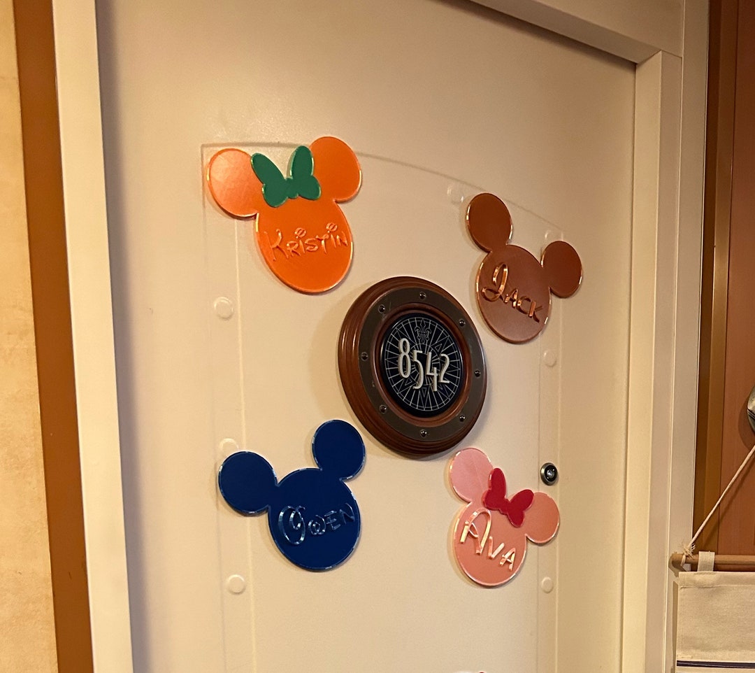 Personalized 3D Printed Mickey or Minnie Ears Cruise Door Decoration ...