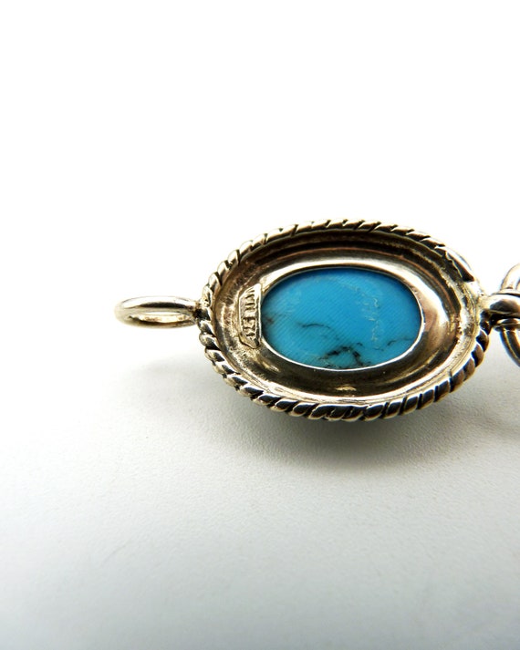Vintage Turquoise Multi Stone Sterling Silver 7 1… - image 6