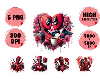 Superhero Heart PNG: Splash Watercolor Design (Digital Download)