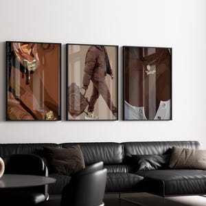 Black Art, Black Woman Wall Art Print, African Art, Black Women Art, Black Wall Art Black Girl, African American Art 3 Set Black Art Print