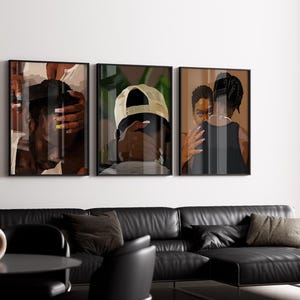 Set of 3 Hypebeast Golden Poster, Printable Gold KAWS,Graffiti Poster,Hypebeast Gold Toys, Digital Download for 1 Prints