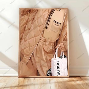 Luxury Fashion Prints, Black Woman Art, Black Girl Poster, Feminine Black Art, Melanin Art, Luxe Bag Poster Set, Digital Download