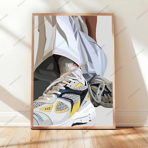 Black Woman Sneaker Art Porter, Black Girl Magic, Urban Art, Black Woman Wall Art, African Wall Art, Fashion Wall Art, Black Girl Art
