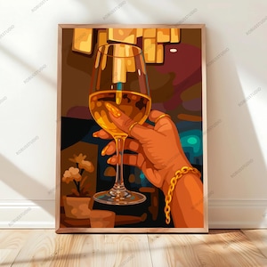 Black woman, Black Girl, Wine, Trendy Wall Art, Black girl art, Black woman wall art, Black wall art, Black woman art, Black girl wall art