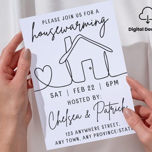 Housewarming Party Editable Invitation Digital Download House Warming Animated Invitation New Home Celebration Invite New Home Modern Evite