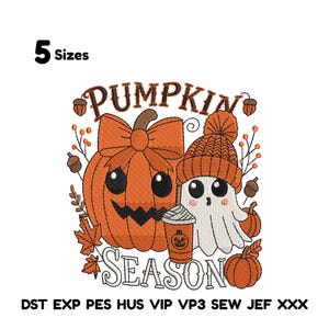 Pumpkin Season Embroidery Design Fall embroidery designs pumpkin spice embroidery Pumpkin Embroidery fruit embroidery