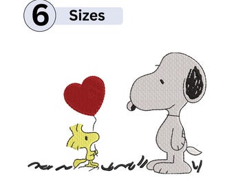Snoopy maskinbroderidesign Snoopy Woodstock solskenscitat broderimönster vänskapscitat broderi Woodstock jordnötsbroderi