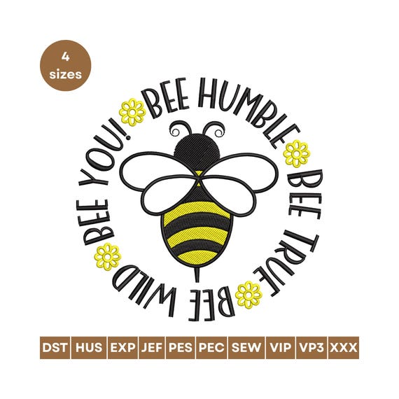 Mini Bee Flying Machine Embroidery Design (digital Download) - Etsy