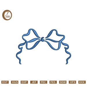 Bow Monogram Frame Embroidery Design (Digital File)
