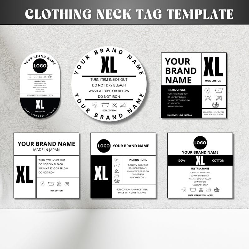 Neck Label Template - Etsy