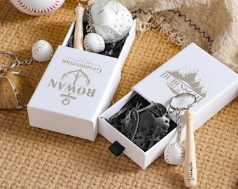 Portachiavi mazza milan in legno - mini mazza da baseball in legno con portachiavi squadra di calcio milan portachiavi collezionismo sportivi DENIX