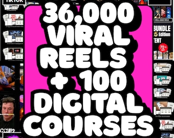 36,000 Viral TikTok, Instagram & YouTube Reels 10K ASMR, Aesthetic, Luxury, Melanin, Motivational, Travel Videos + 100 Digital Courses mrr