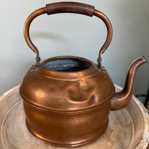 Vintage Copper and Brass Revere Tea Kettle | Large Copper and Brass Tea Kettle | Vintage Tea Kettle | Vintage Teapot | Copper Tea Kettle