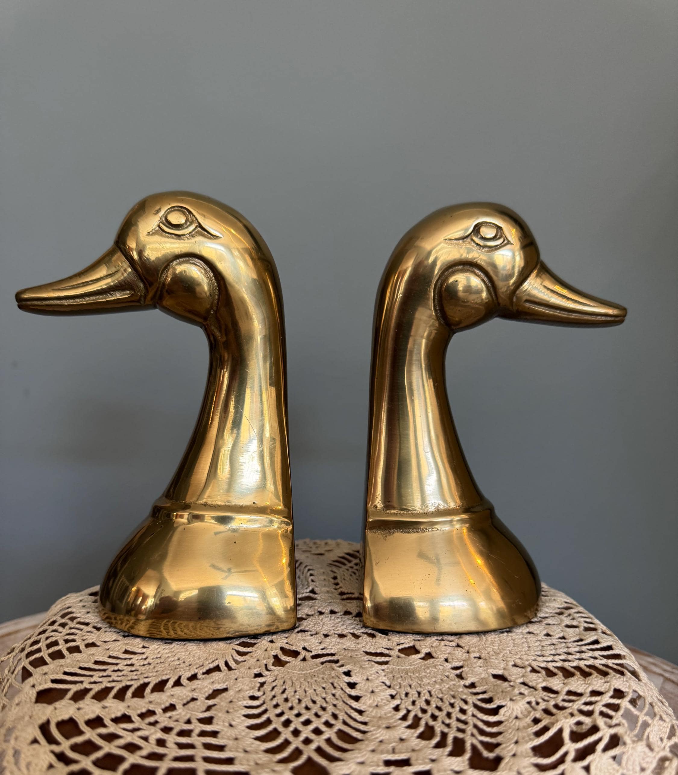 希少　ヴィンテージ　真鍮　ゴールド　ダックヘッドブックエンド 希少 ヴィンテージ 真鍮 ゴールド ダックヘッドブックエンド