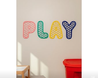 Wabe Spielzimmer Schild: Individuell angefertigte 3D Gedruckte Buchstaben Wandschrift