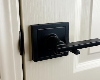 Child Proof Door Handle Lock for Square Base Handles | No Drill, No Damage