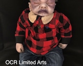 Repaint Reborn Horror Zbaby 20 inches silicone Vinyl Cloth Baby Doll ooak creepy cute collectible Repaint Zombie Undead Halloween Horror